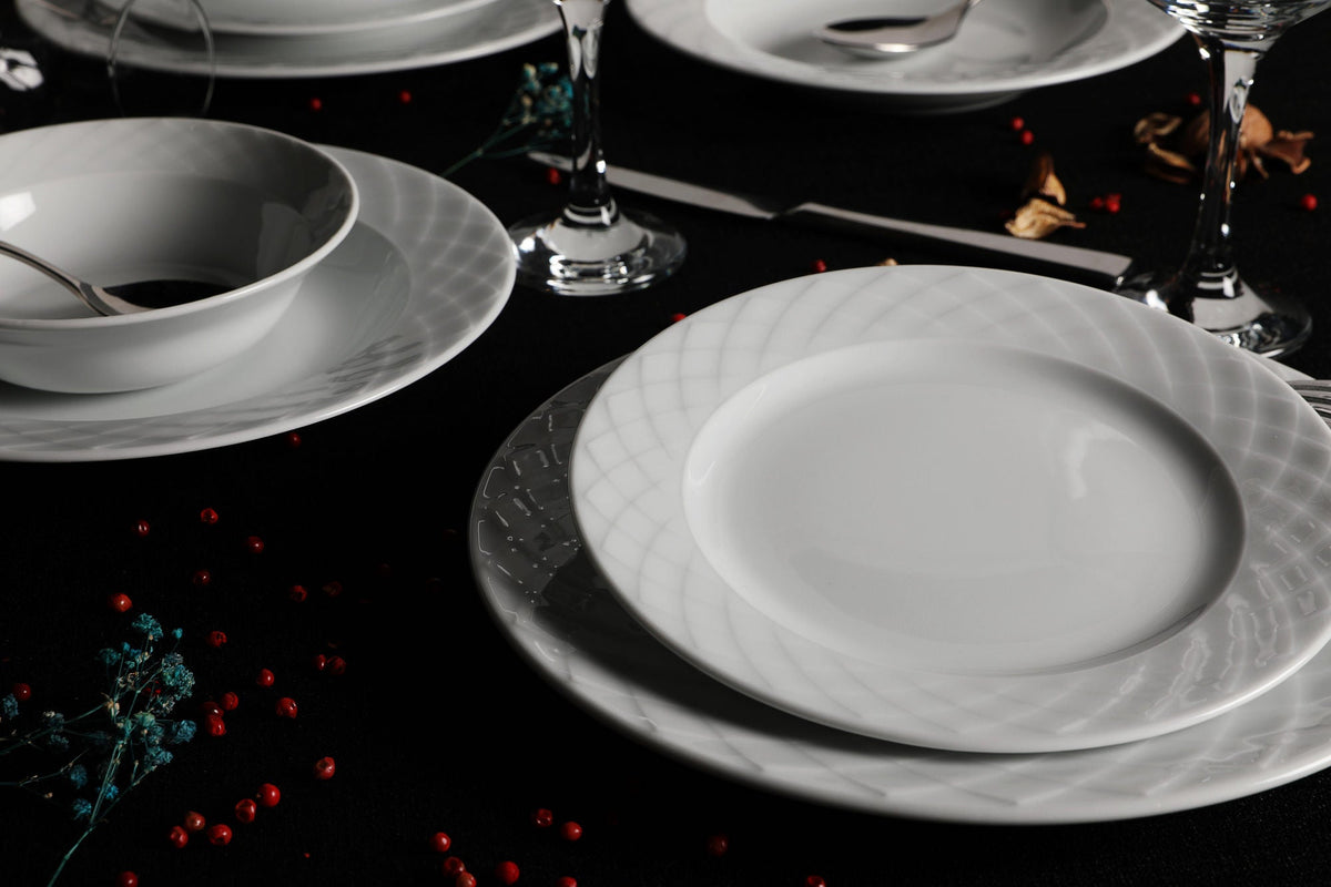 Set veselă (24 piese), ALF24Y400, Alb