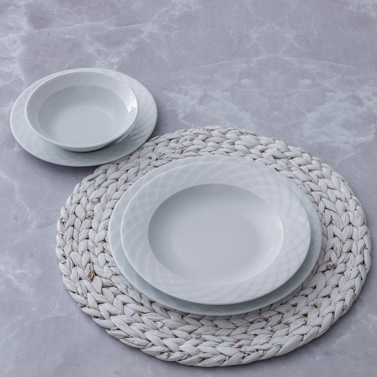 Set veselă (24 piese), ALF24Y400, Alb