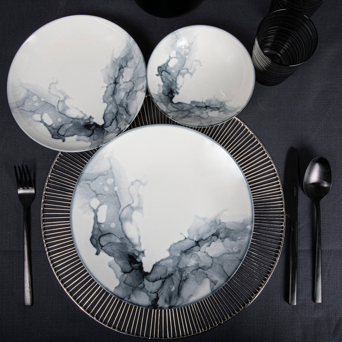 Set veselă (24 piese), GBSATN24KY4R1360, Multicolor