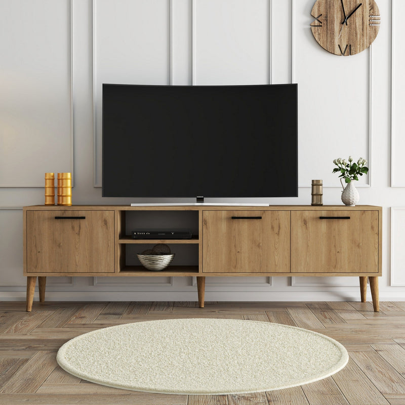 Comoda TV EXXEN-1587, stejar, PAL melaminat, 180x35x53 cm