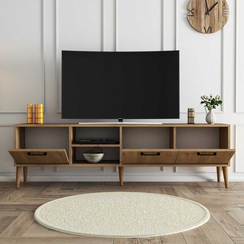 Comoda TV EXXEN-1587, stejar, PAL melaminat, 180x35x53 cm