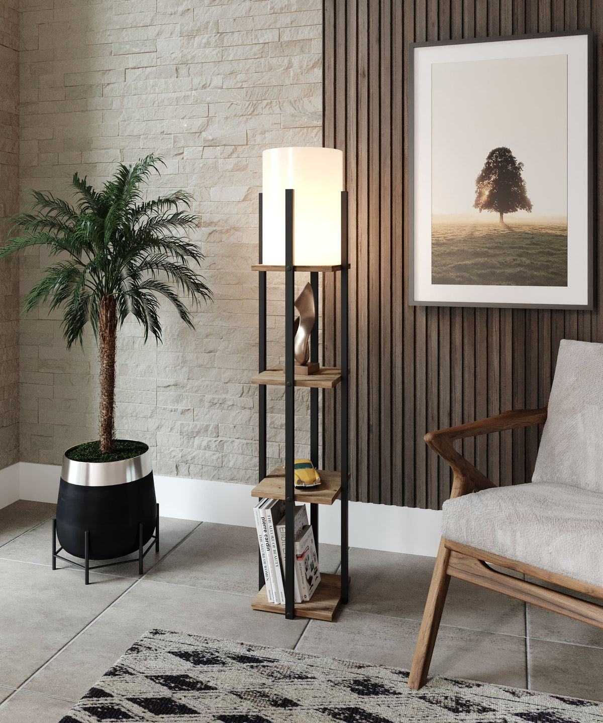 Lampadar, Nora SRC, Natural / Negru