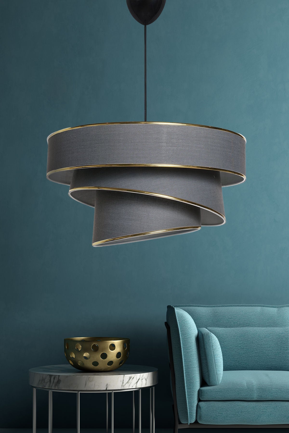 Candelabru, Couper - Anthracite, Gold, Antracit / Auriu