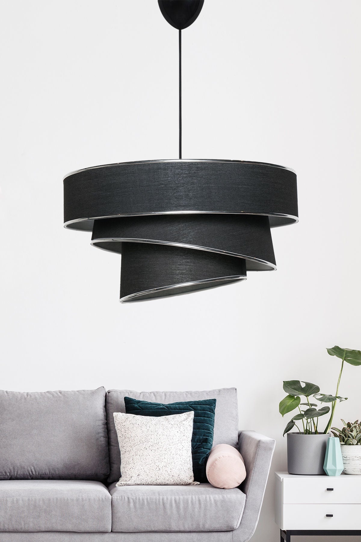 Candelabru, Couper - Black, Silver, Negru / Argintiu
