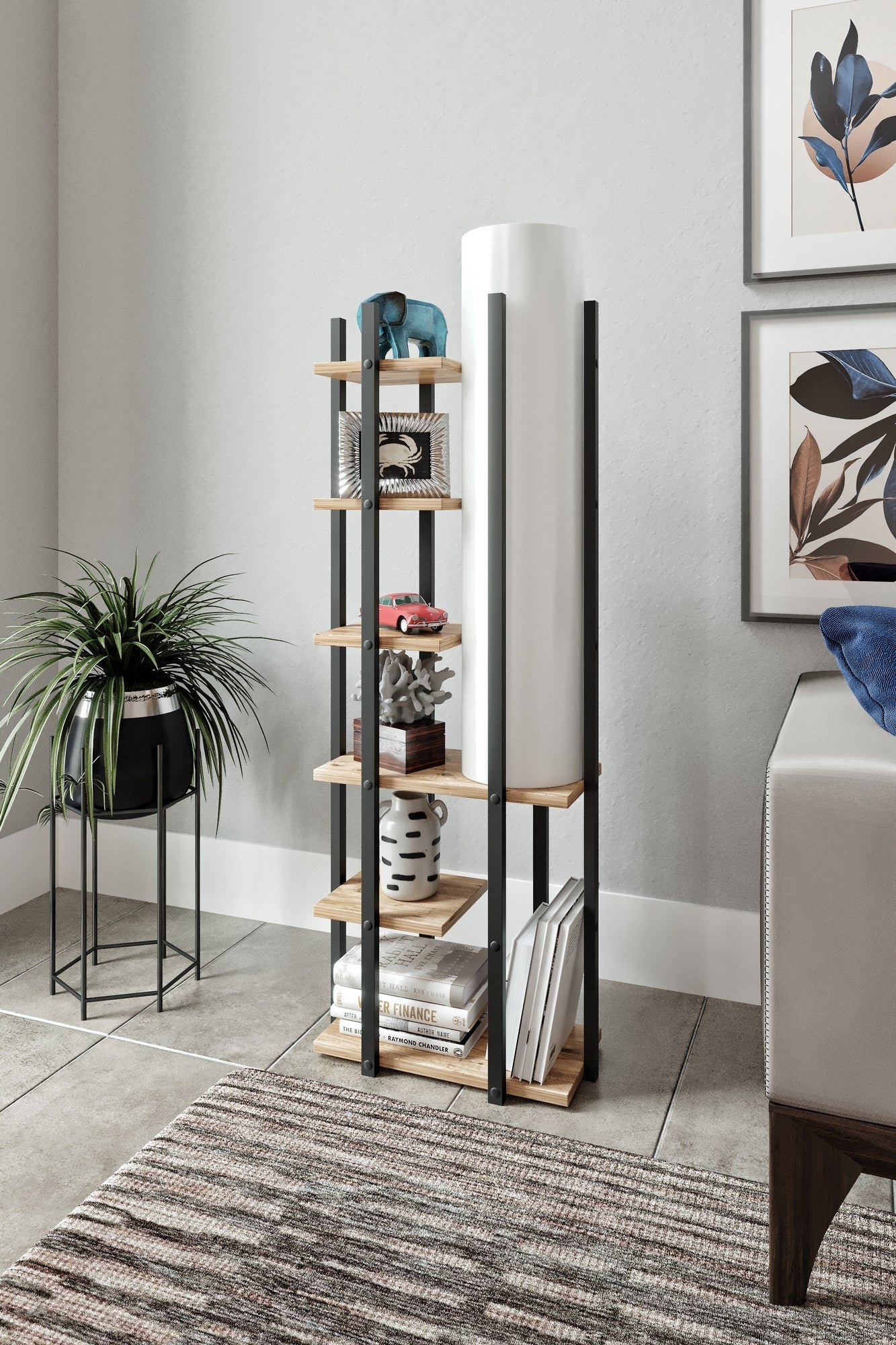 Lampadar, Moda Dor - SRC, Negru / Alb / Natural