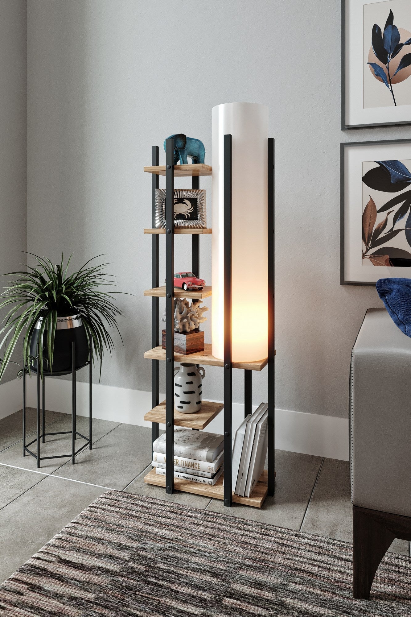 Lampadar, Moda Dor - SRC, Negru / Alb / Natural