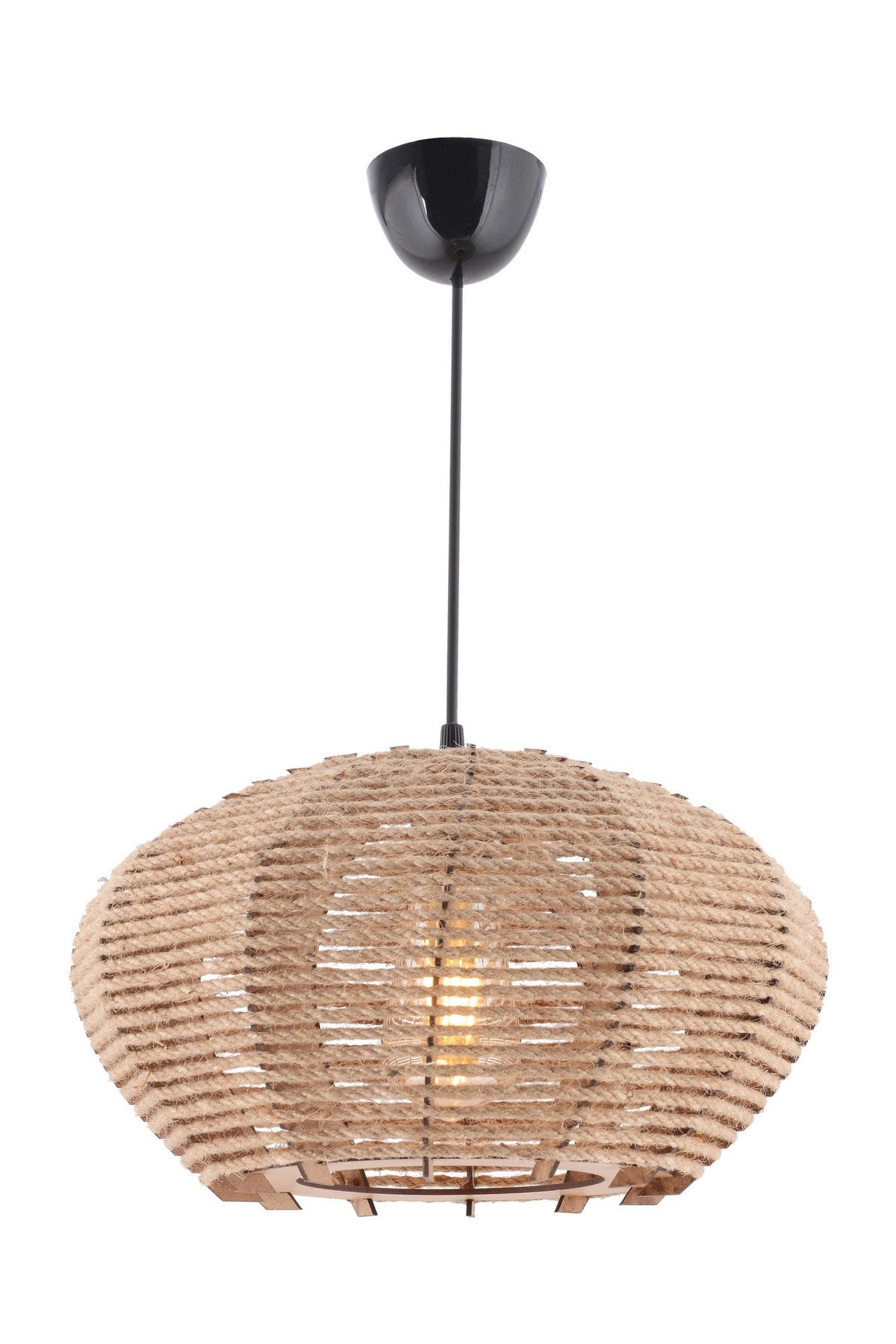 Candelabru, Jute Ellipse, Crem