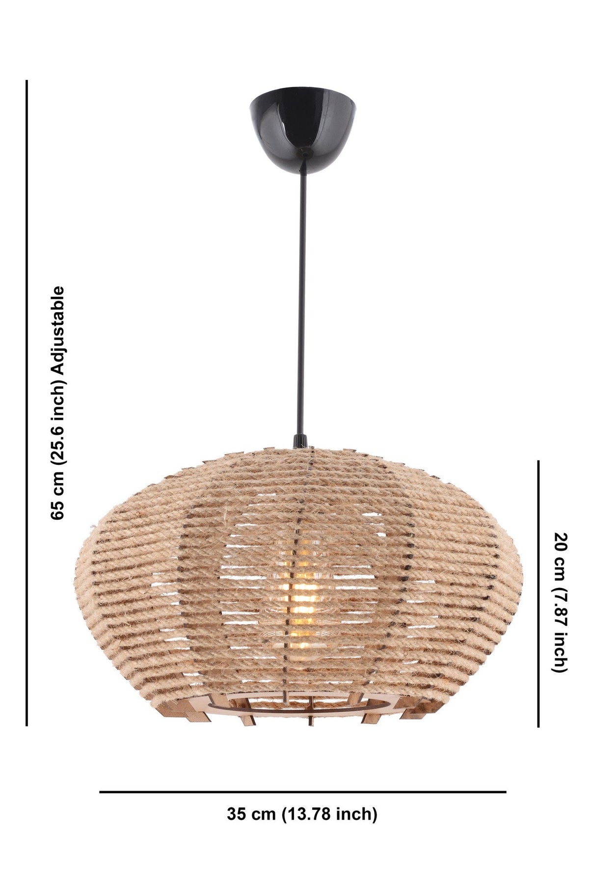 Candelabru, Jute Ellipse, Crem