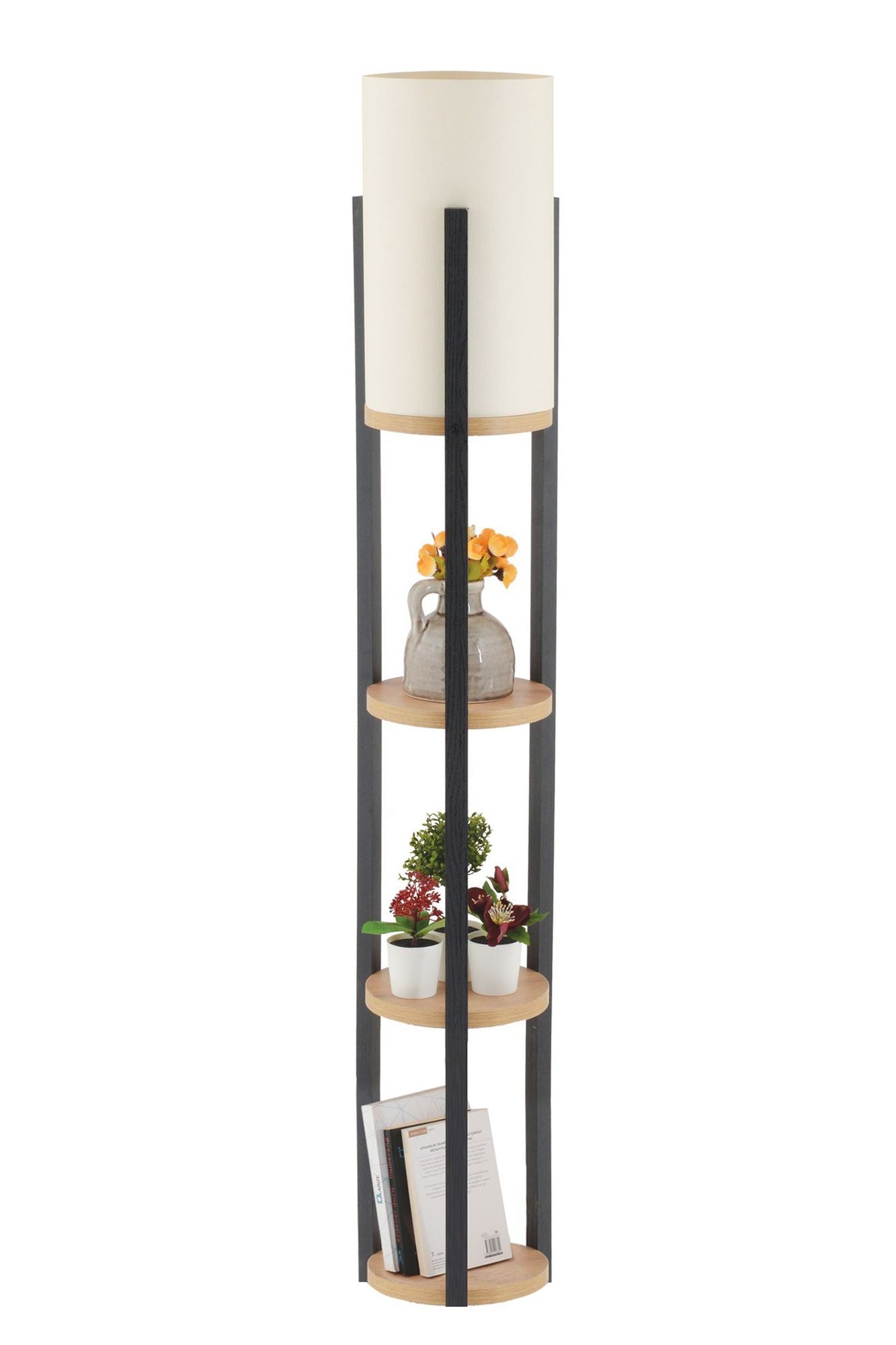 Lampadar, Circle Nora - SRC, Natural / Negru