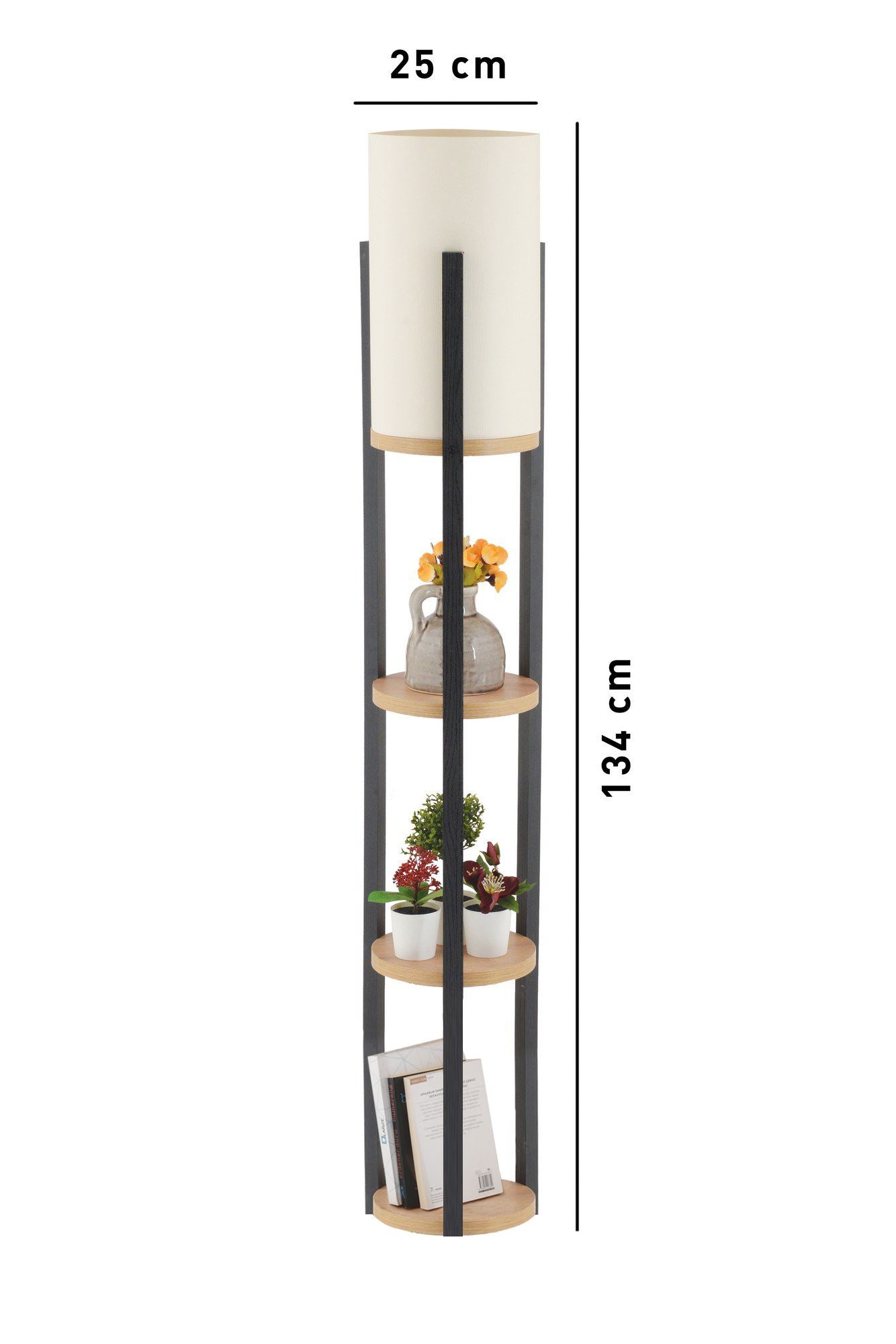 Lampadar, Circle Nora - SRC, Natural / Negru