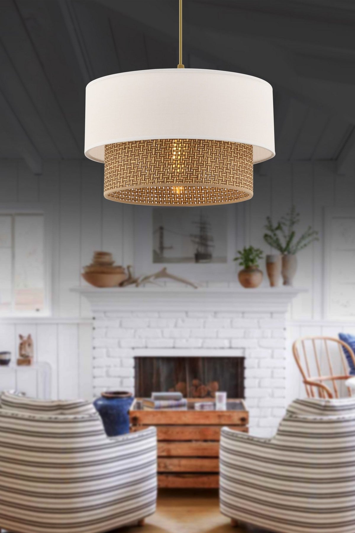 Candelabru, Echo - Beige, White, Bej / Alb