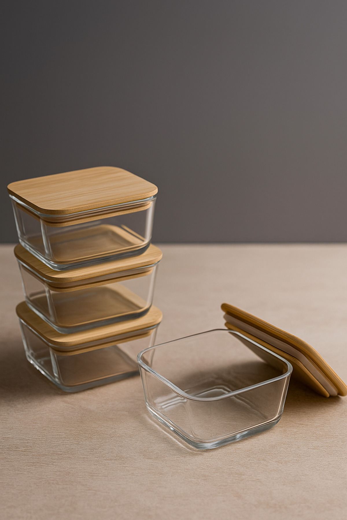 Set cutii depozitare (8 piese), F10000181, Transparent