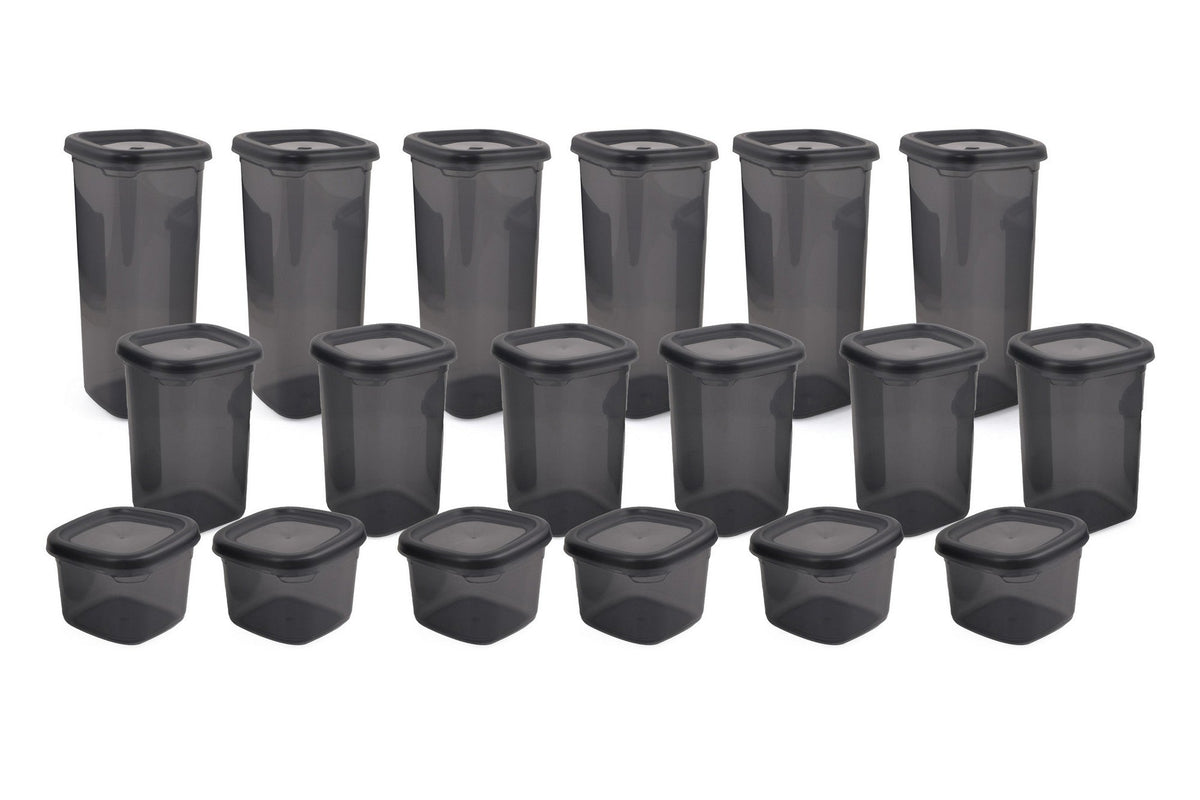 Set cutii depozitare (18 piese), BNMPOLYAS18-51217, Gri