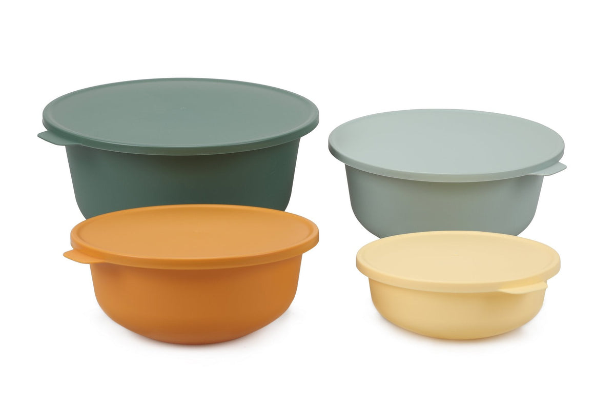 Set cutii depozitare (4 piese), YUVMIX04-1248, Verde / Turcoaz / Portocaliu / Galben