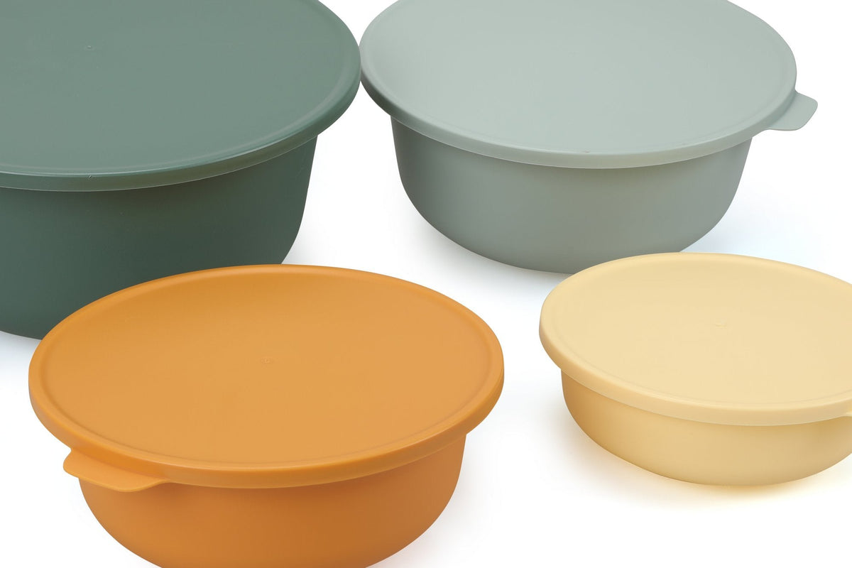 Set cutii depozitare (4 piese), YUVMIX04-1248, Verde / Turcoaz / Portocaliu / Galben
