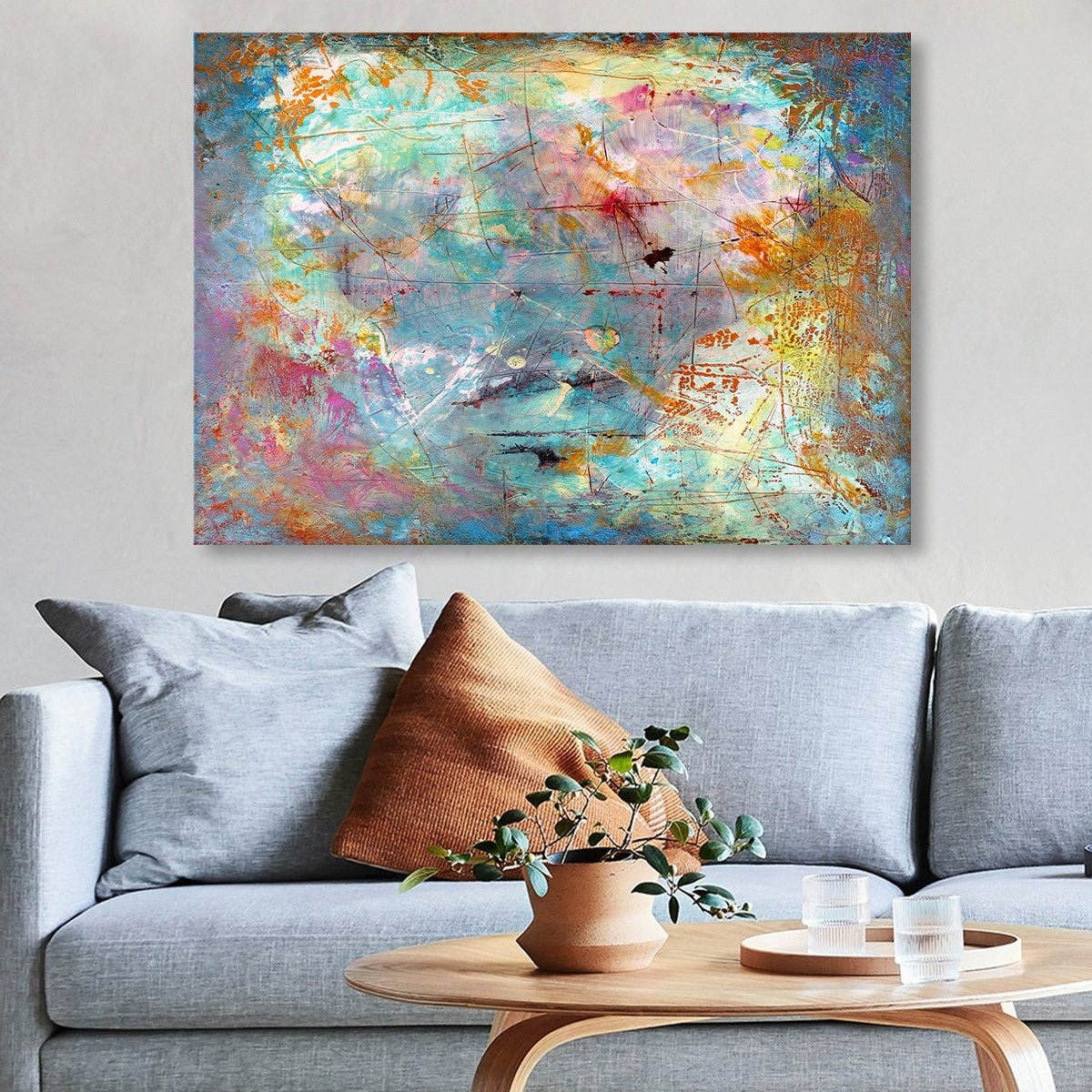 Tablou decorativ pe pânză, 629662394_70100, Multicolor