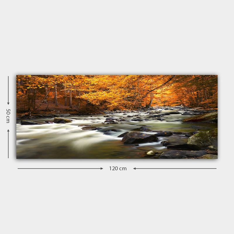 Tablou 451ERN1190, multicolor, panza/lemn, 120x50 cm