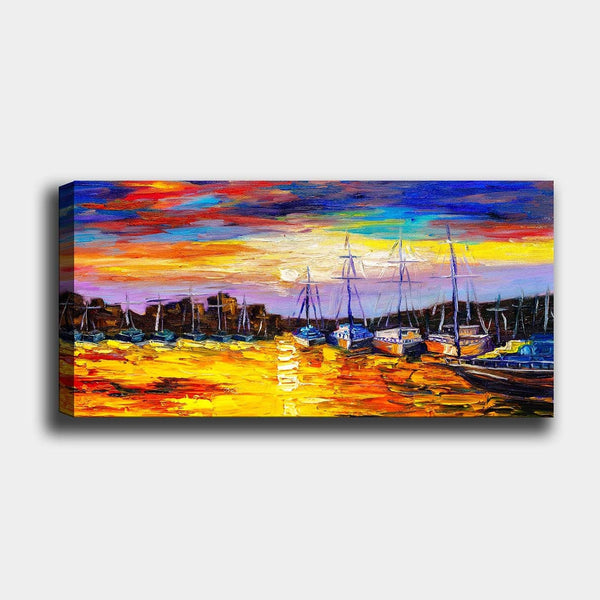 Tablou 451ERN1403, multicolor, panza/lemn, 120x50 cm