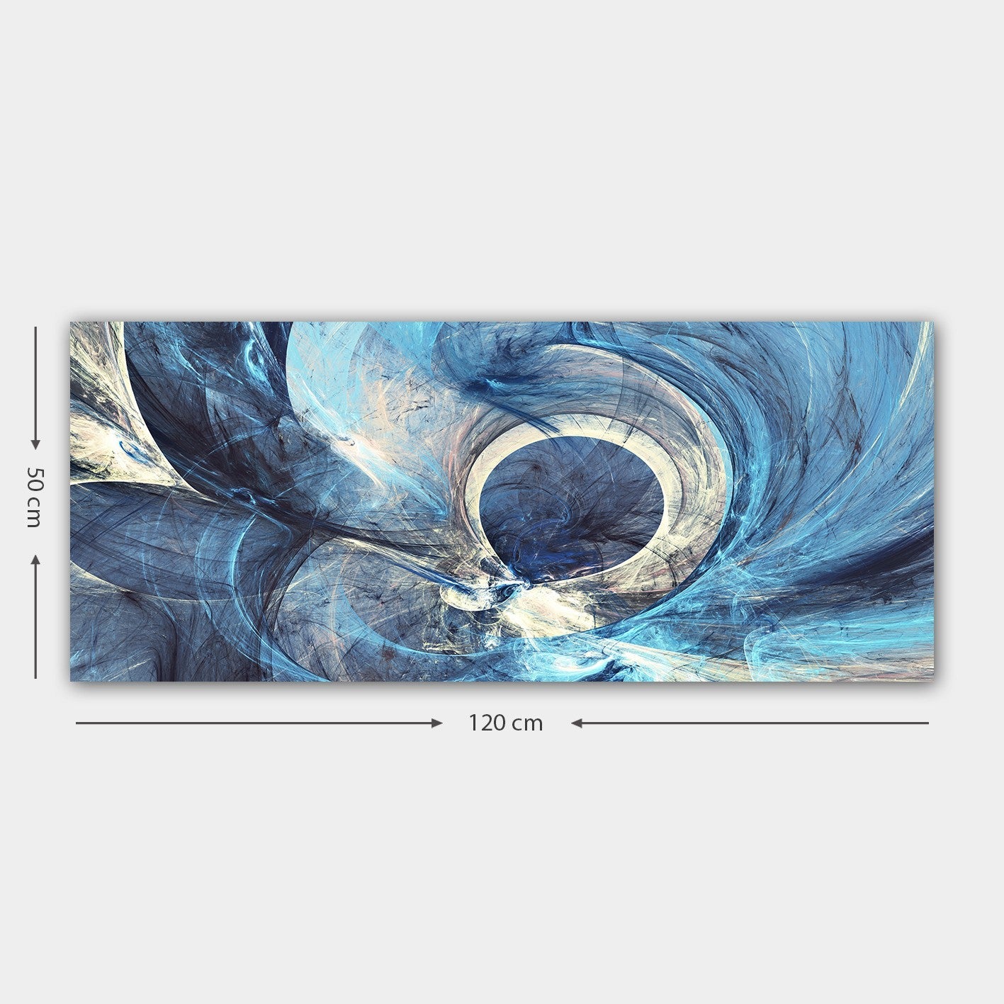 Tablou 451ERN1640, albastru, panza/lemn, 120x50 cm