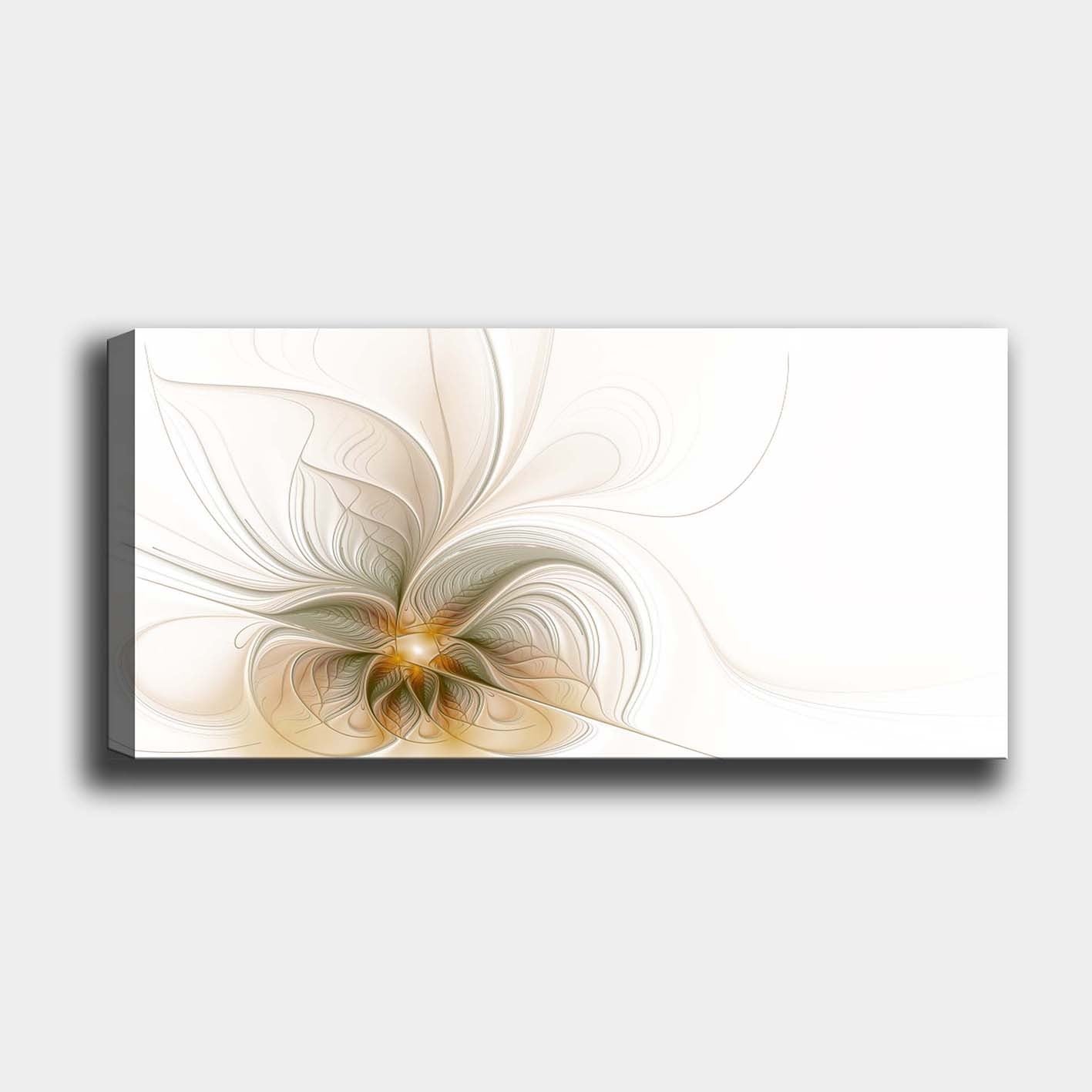 Tablou 451ERN1760, alb/bej, panza/lemn, 120x50 cm