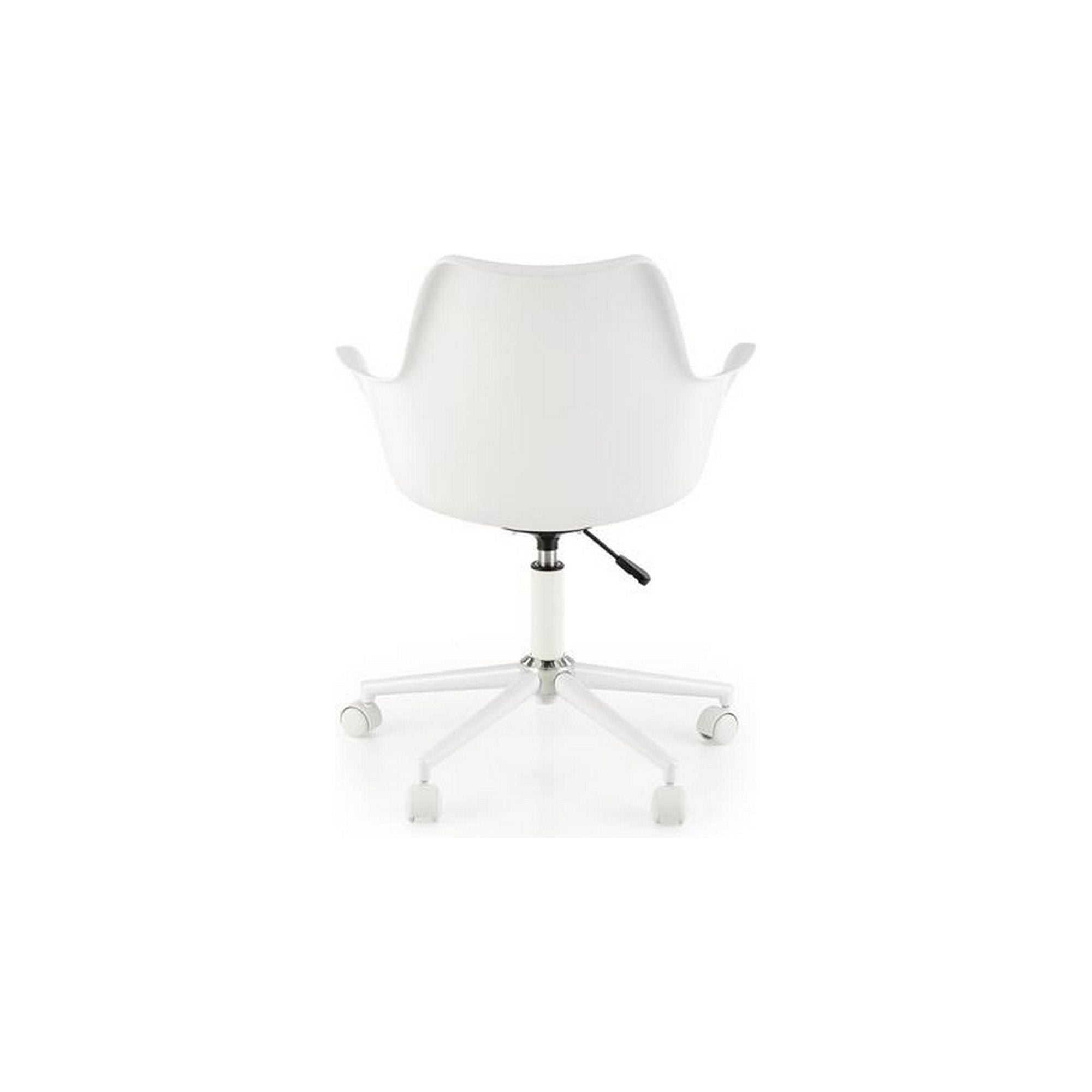 Scaun birou GASLY, alb, piele ecologica, 62x64x80/92 cm