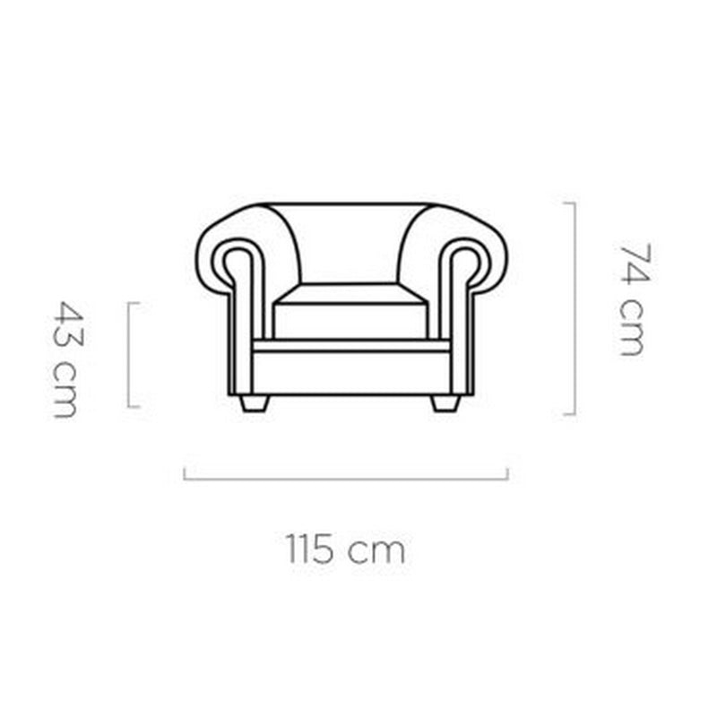 Fotoliu MANCHESTER, personalizabil materiale Gama Premium, 115x100x74 cm