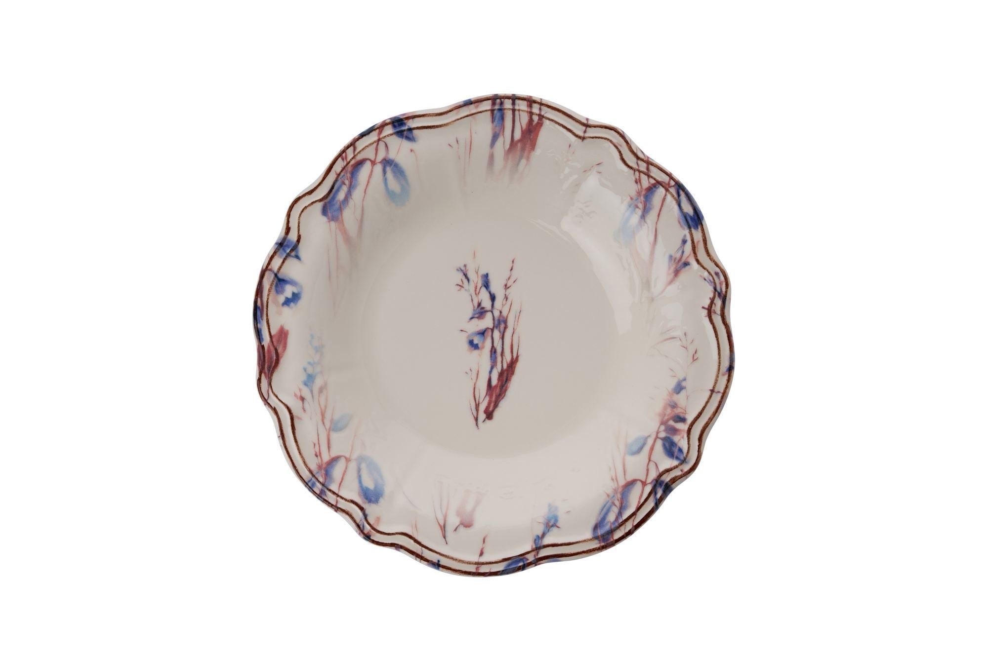 Set veselă (24 piese), Blue Rustica, Bleumarin / Bordo