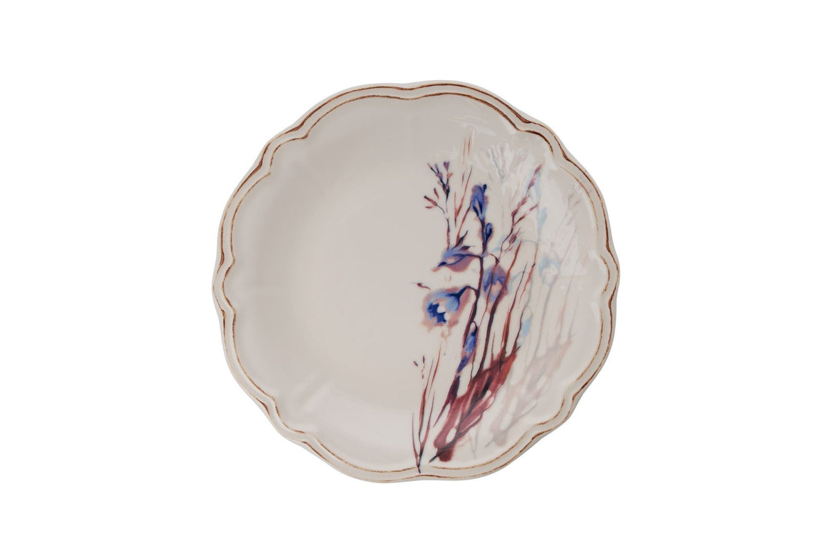 Set veselă (24 piese), Blue Rustica, Bleumarin / Bordo