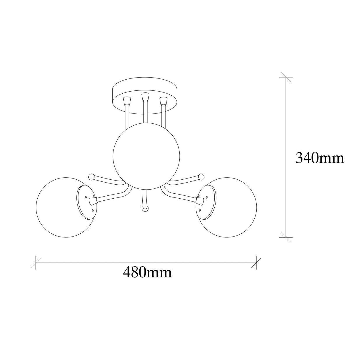 Candelabru, Daisy - 146-AV3, Auriu / Alb