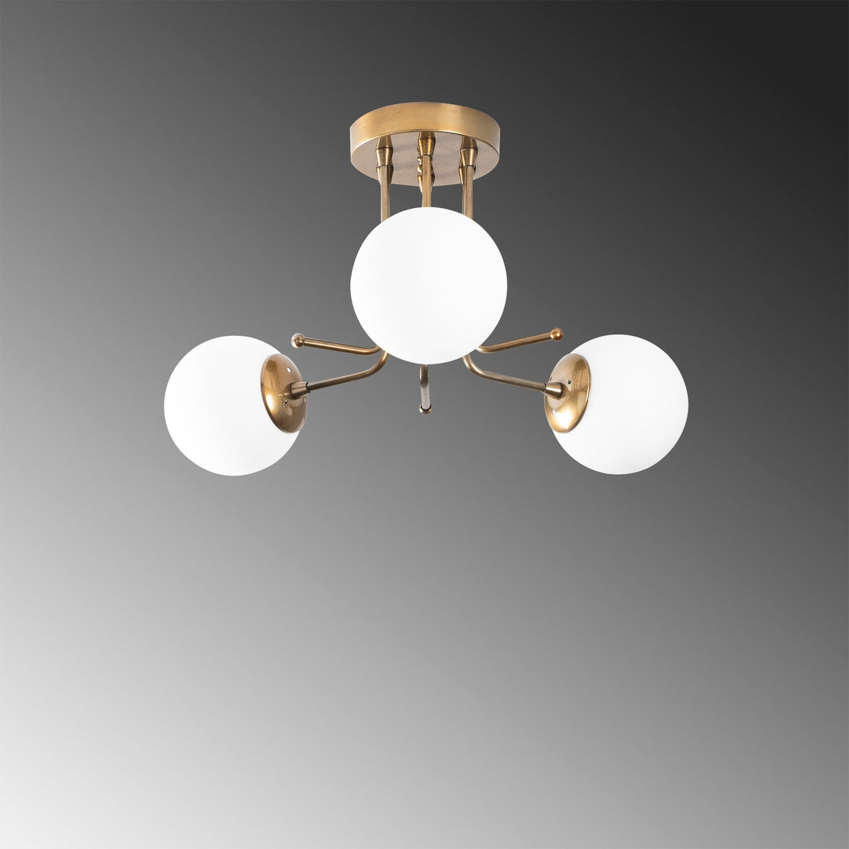 Candelabru, Daisy - 146-AV3, Auriu / Alb