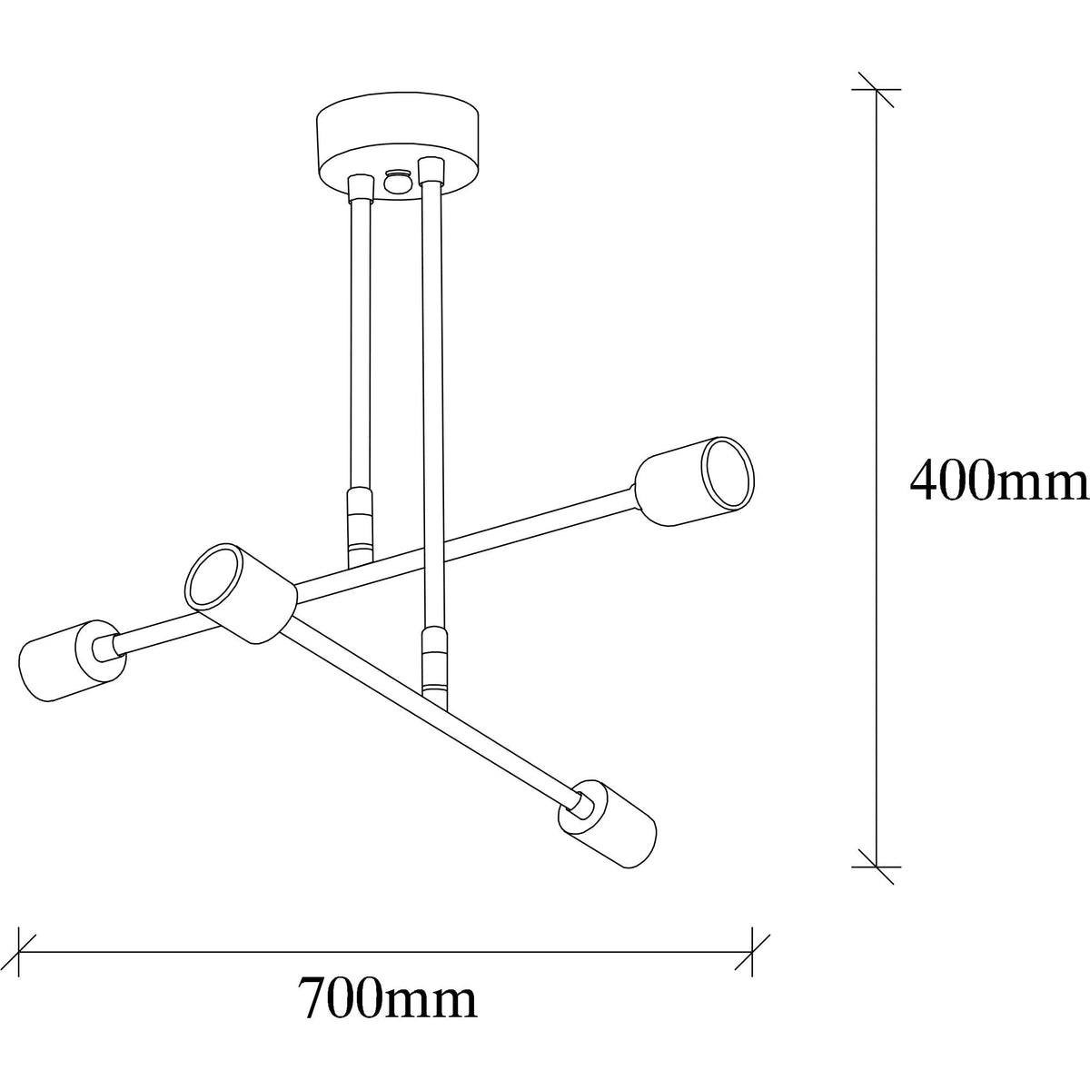 Candelabru, Flower - 161 - AV, Negru