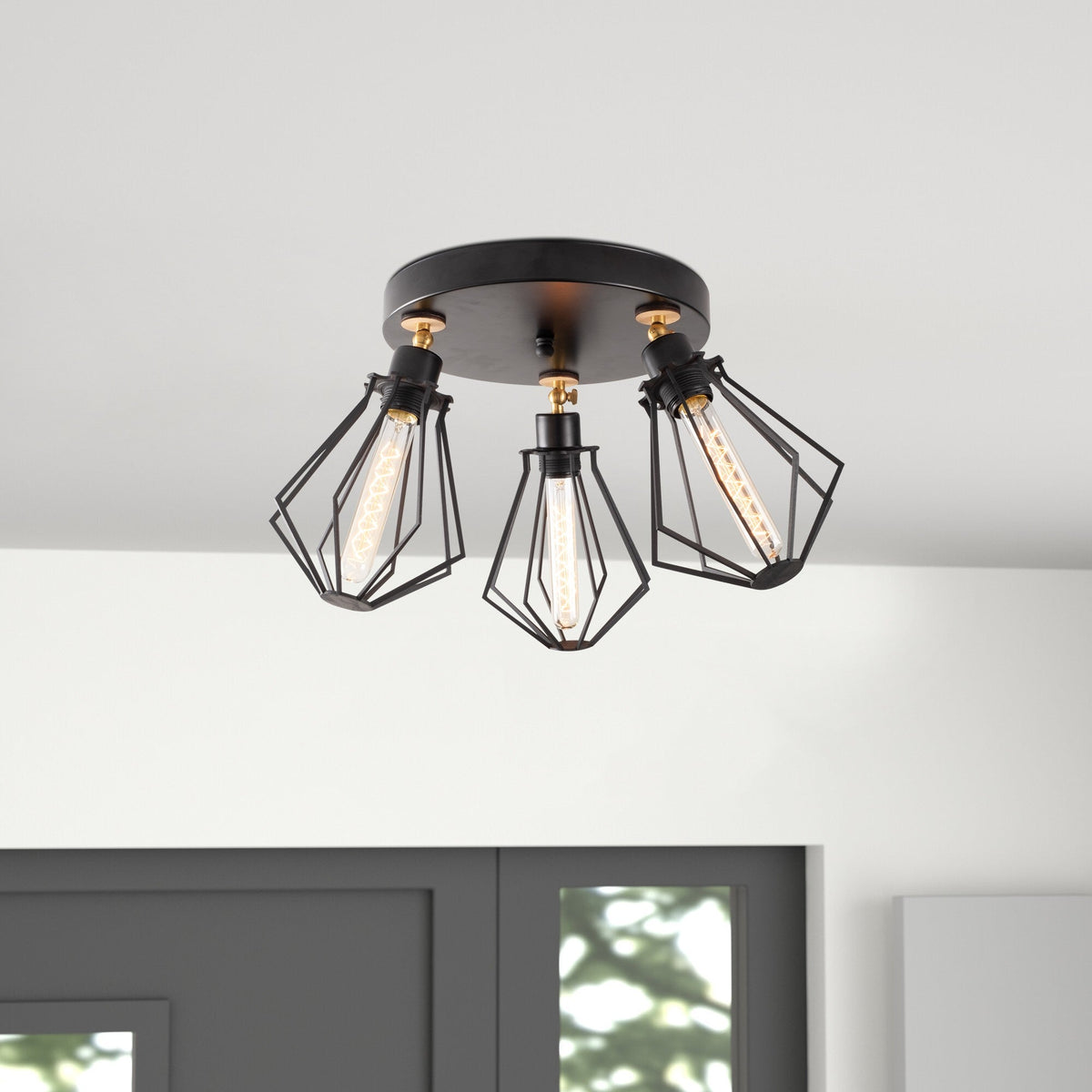 Candelabru, Oylat - N-1041, Negru / Auriu