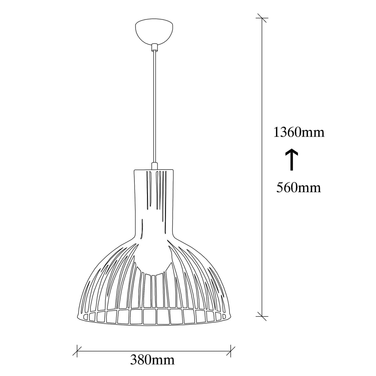 Candelabru, Fellini - MR - 672, Negru