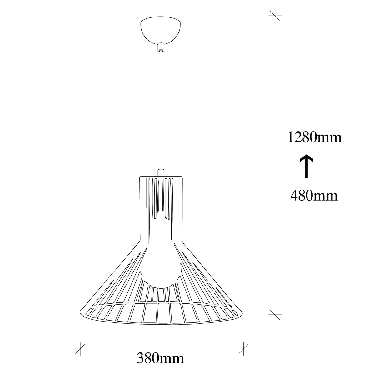 Candelabru, Fellini - MR - 757, Negru