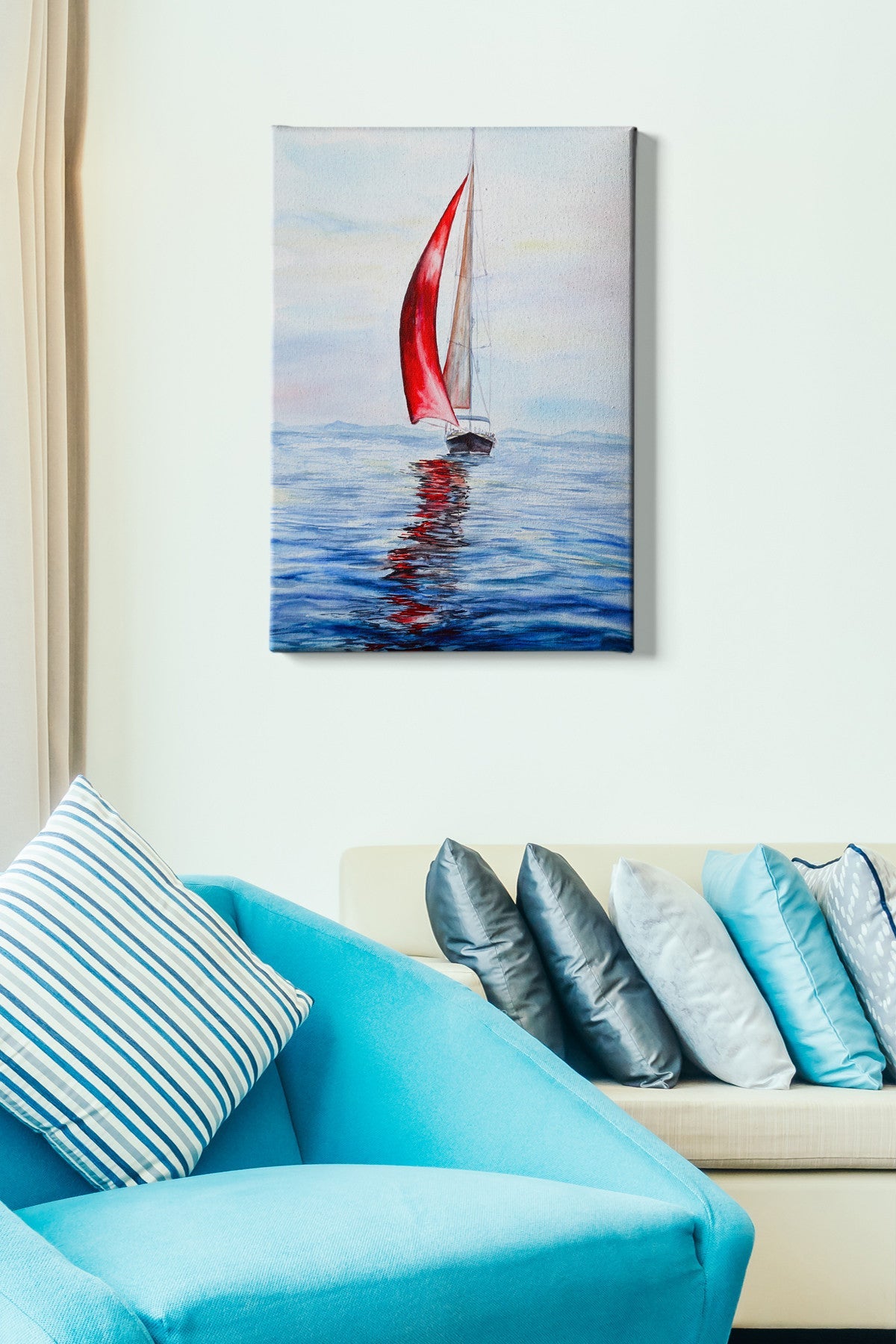 Tablou decorativ pe pânză, Kanvas Tablo (50 x 70) - 222, Multicolor