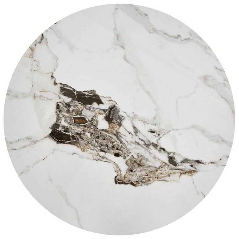 Masuta ROSA, alb/gri, ceramica/metal, 50x50x59 cm