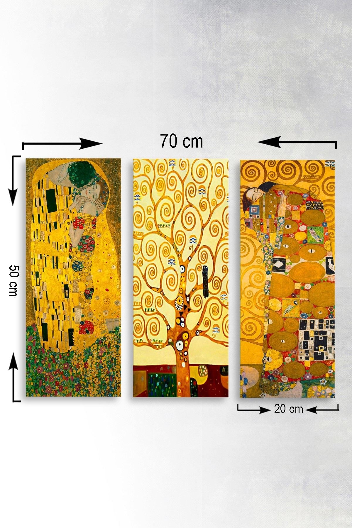 Tablou decorativ MDF (3 piese), MDF0067, Multicolor