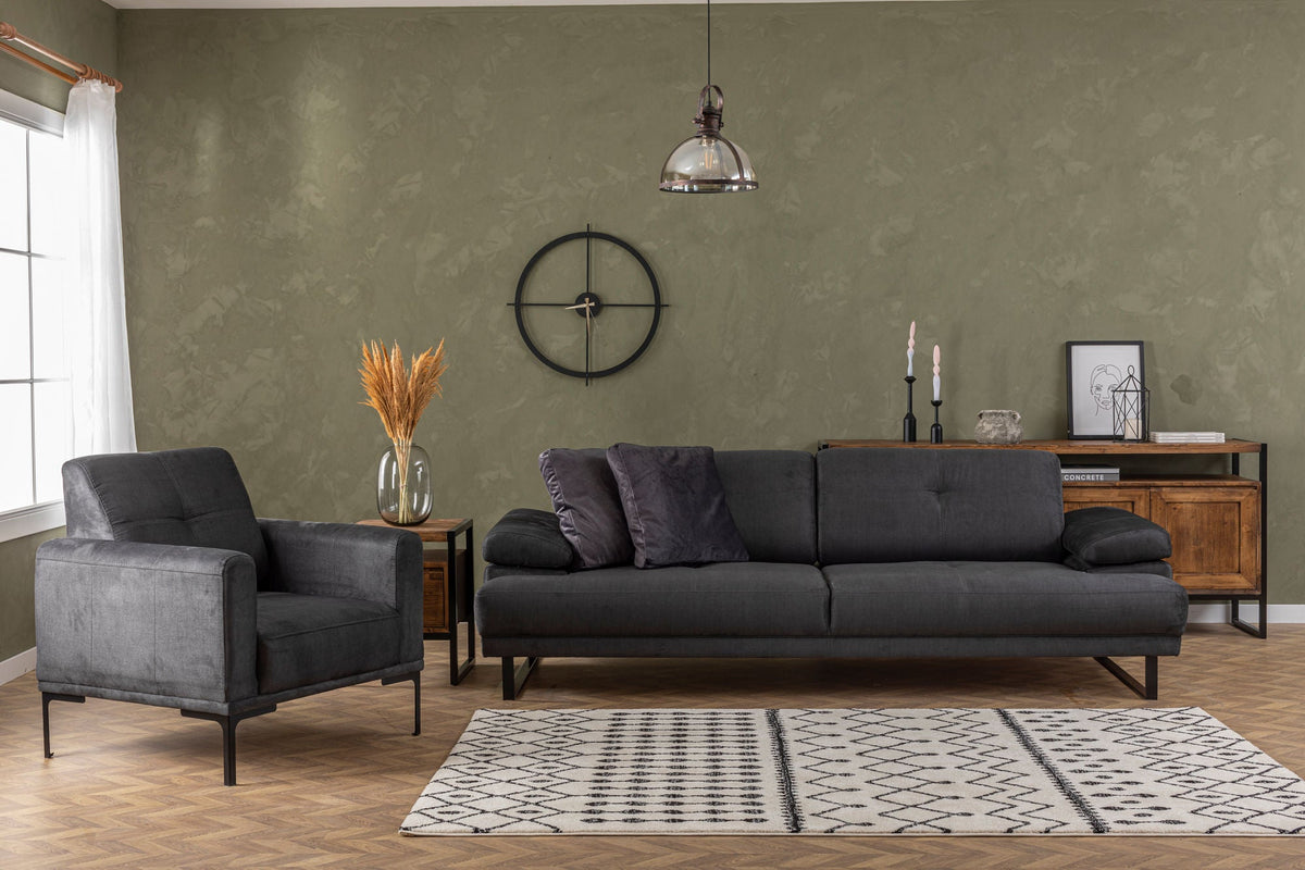 Fotoliu, Mustang - Anthracite, Antracit