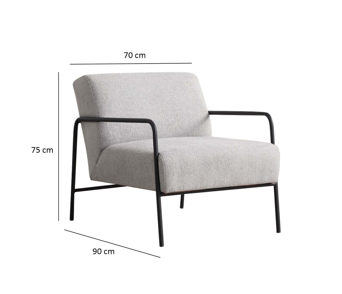 Fotoliu, Eti Bergere - Grey, Gri