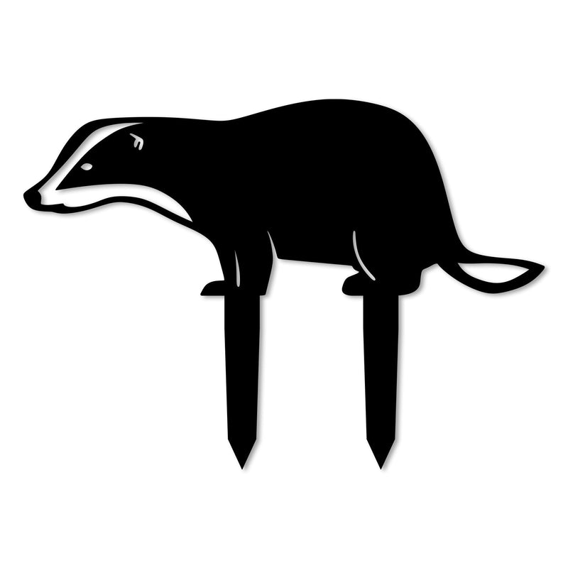 Decoratiune gradina BADGER 01, negru, metal, 45x17 cm