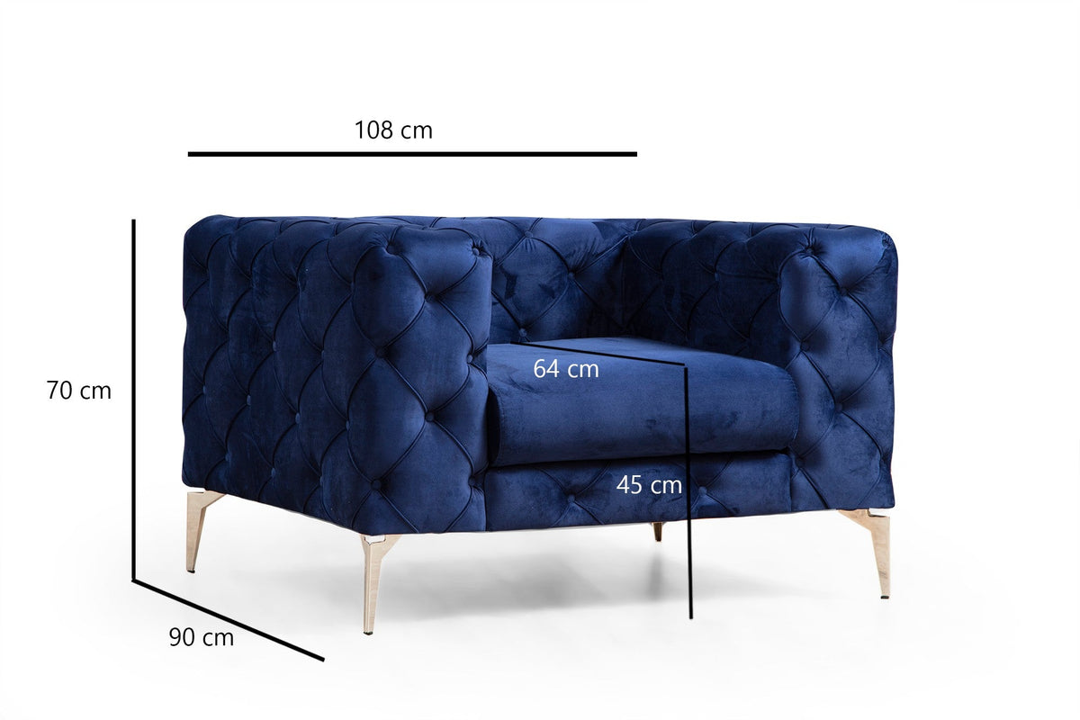 Fotoliu, Como - Navy Blue, Bleumarin