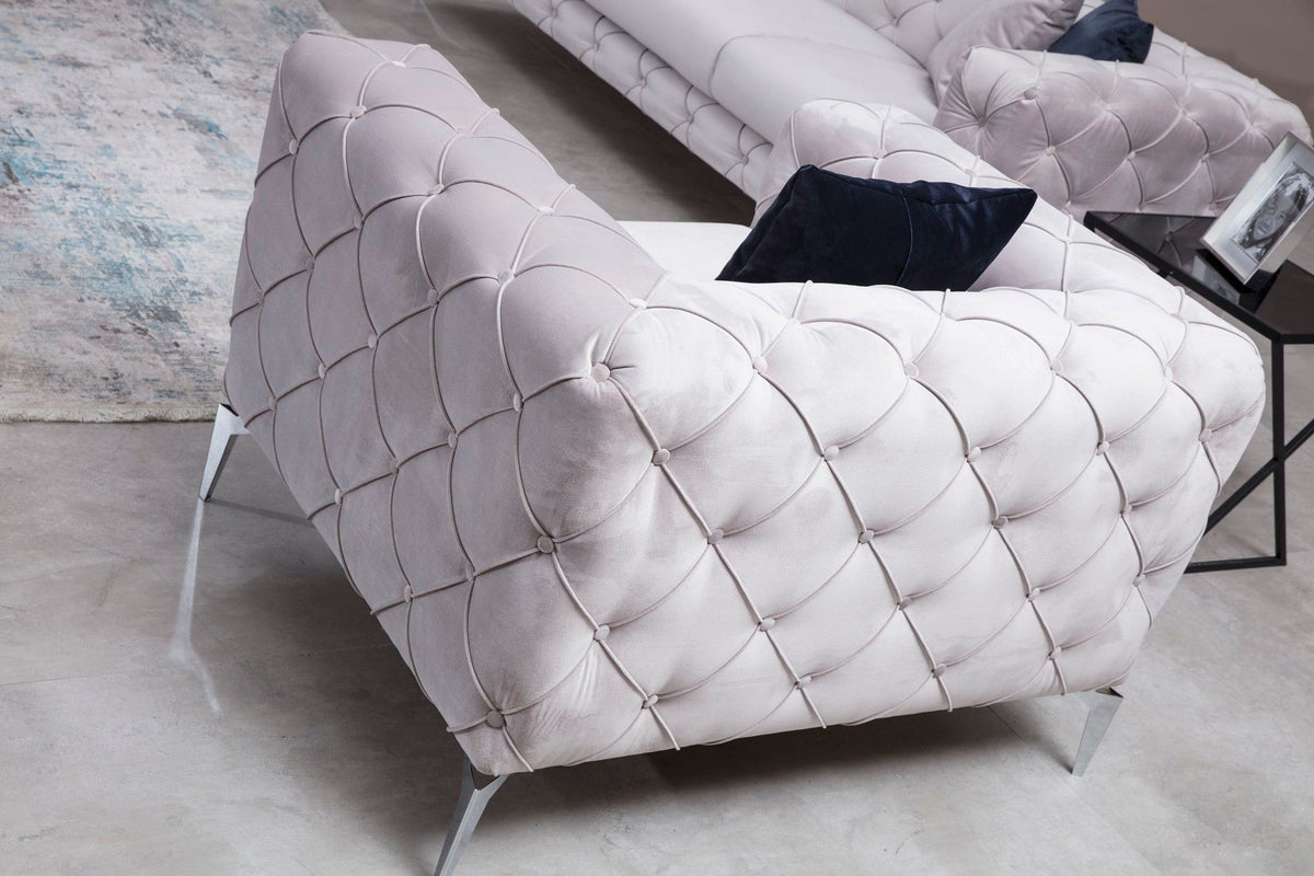 Fotoliu, Como - Light Grey, Gri deschis