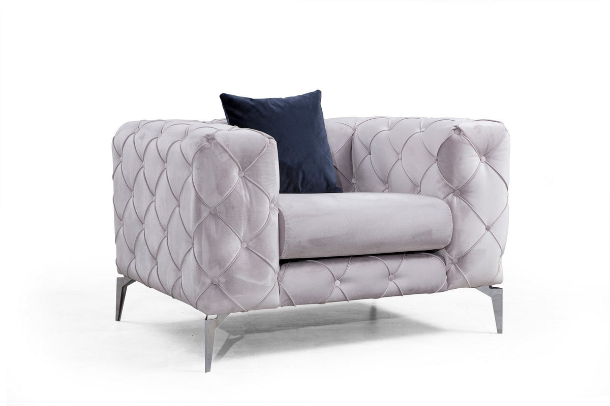 Fotoliu, Como - Light Grey, Gri deschis