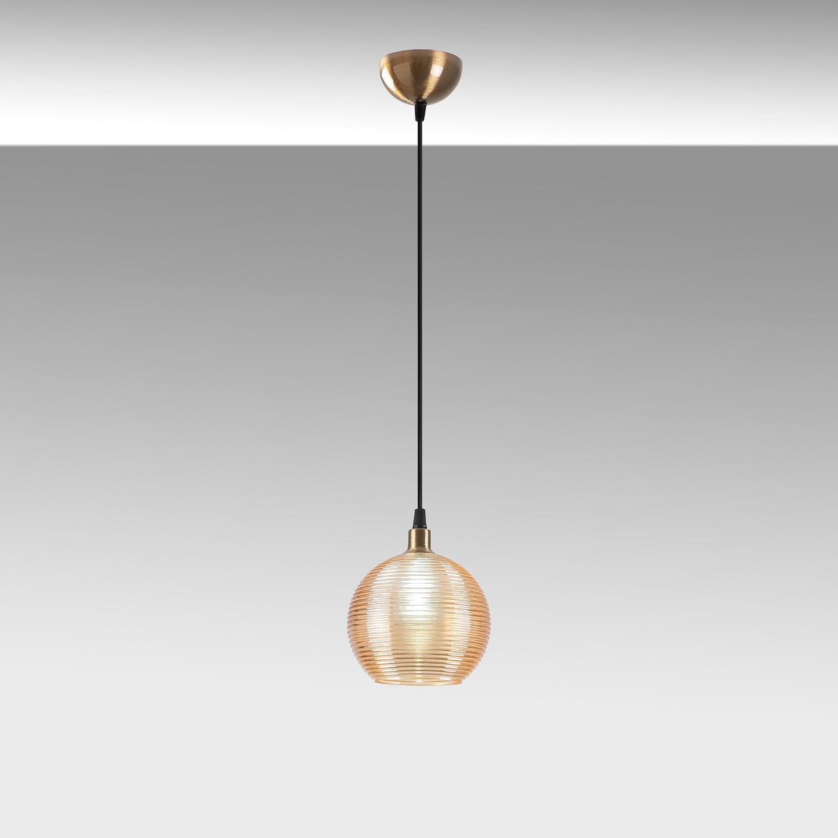 Candelabru, Muzo - 2135, Galben / Vintage