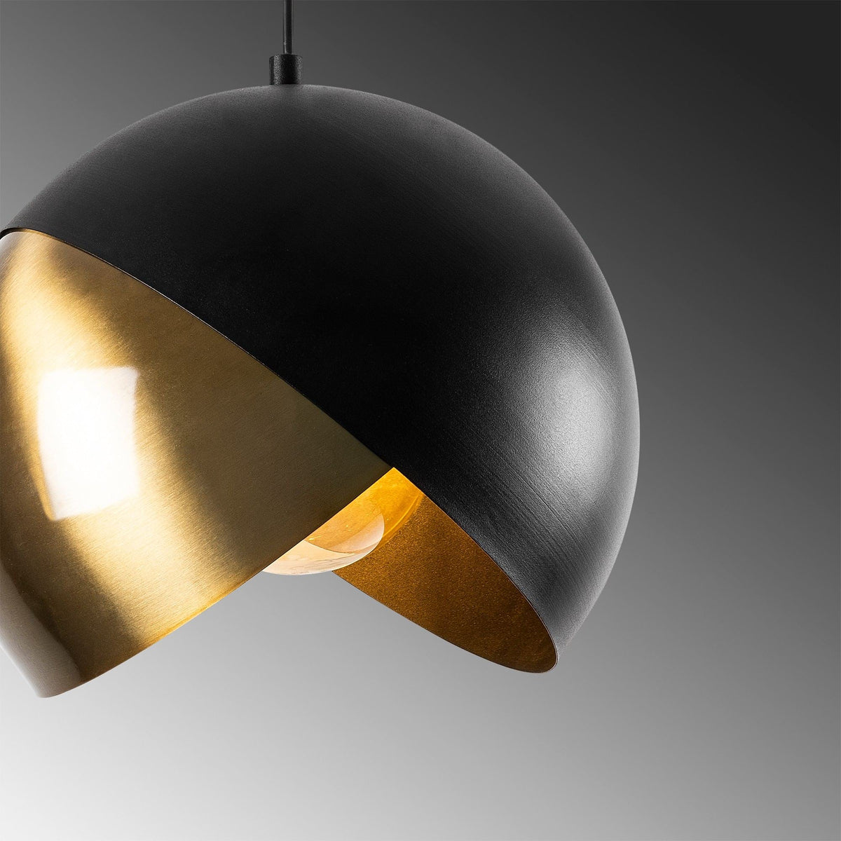 Candelabru, Pacman - 2633, Negru / Vintage