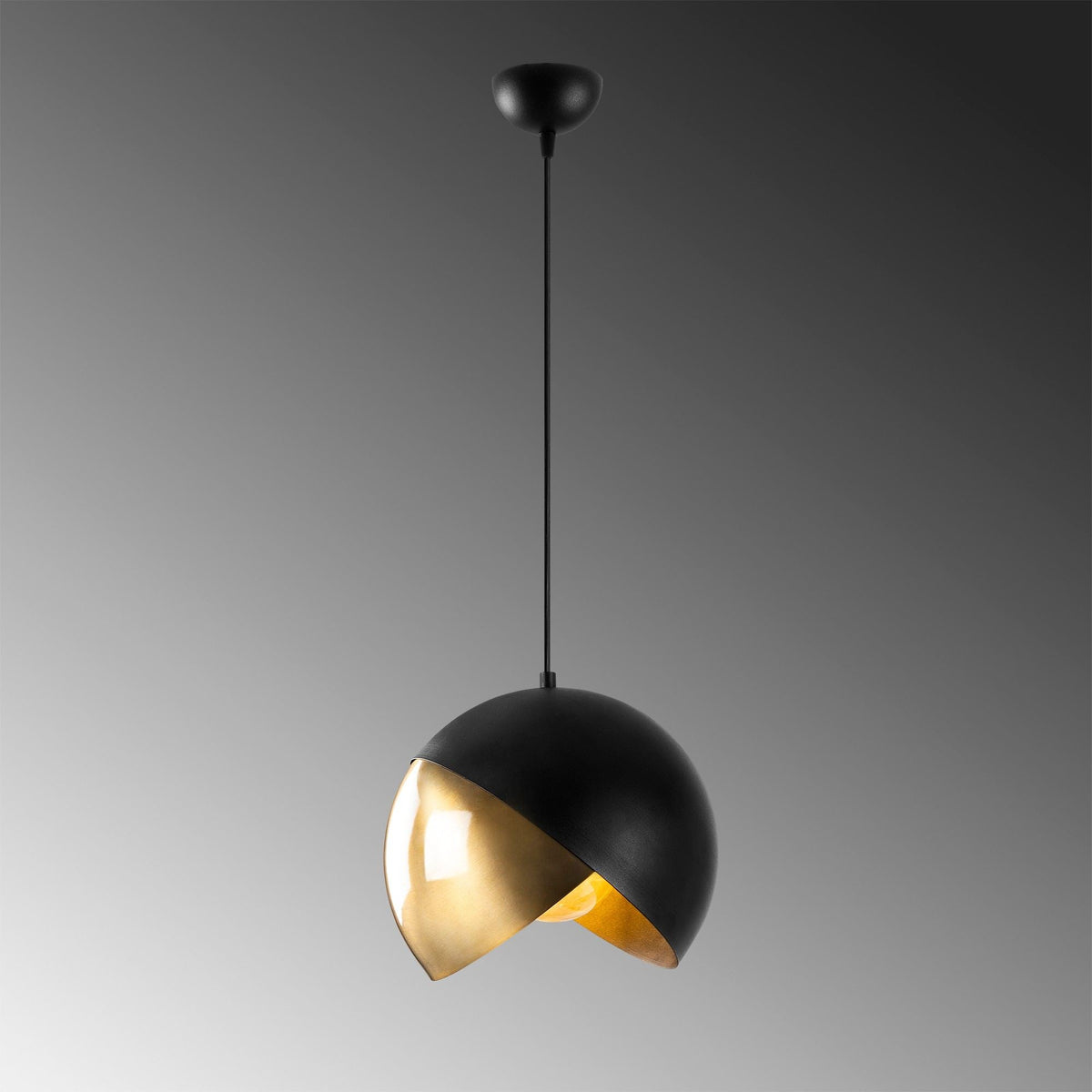 Candelabru, Pacman - 2633, Negru / Vintage