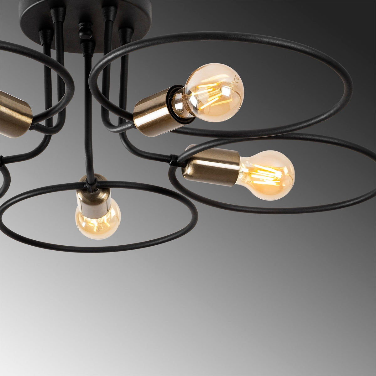 Candelabru, Circle - 1346, Negru