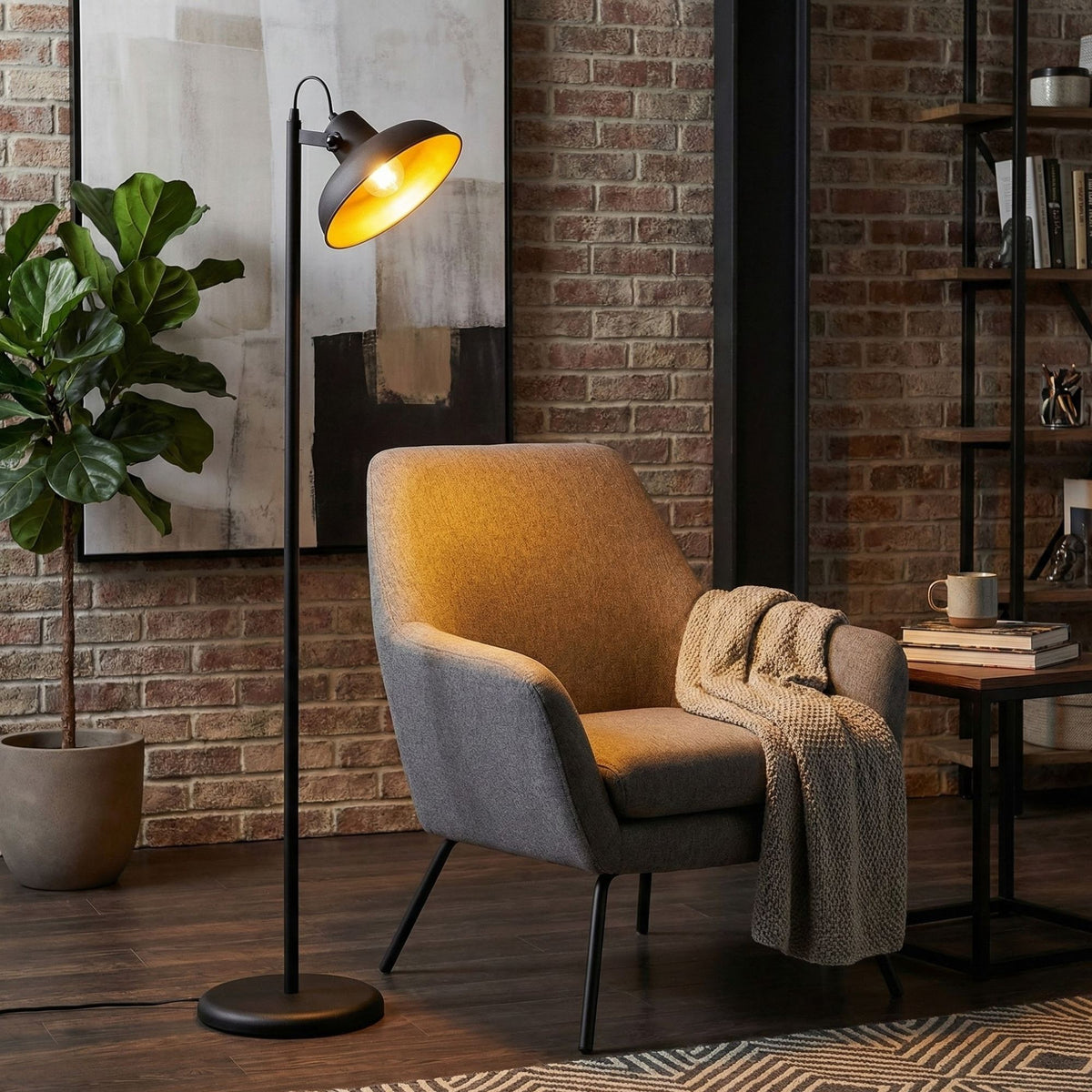Lampadar, Lik - 4036, Negru / Auriu