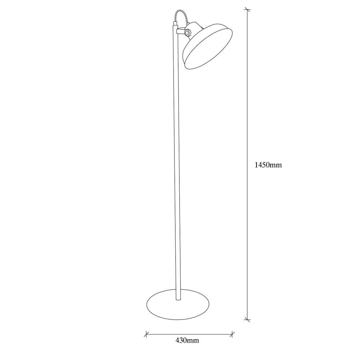 Lampadar, Lik - 4036, Negru / Auriu