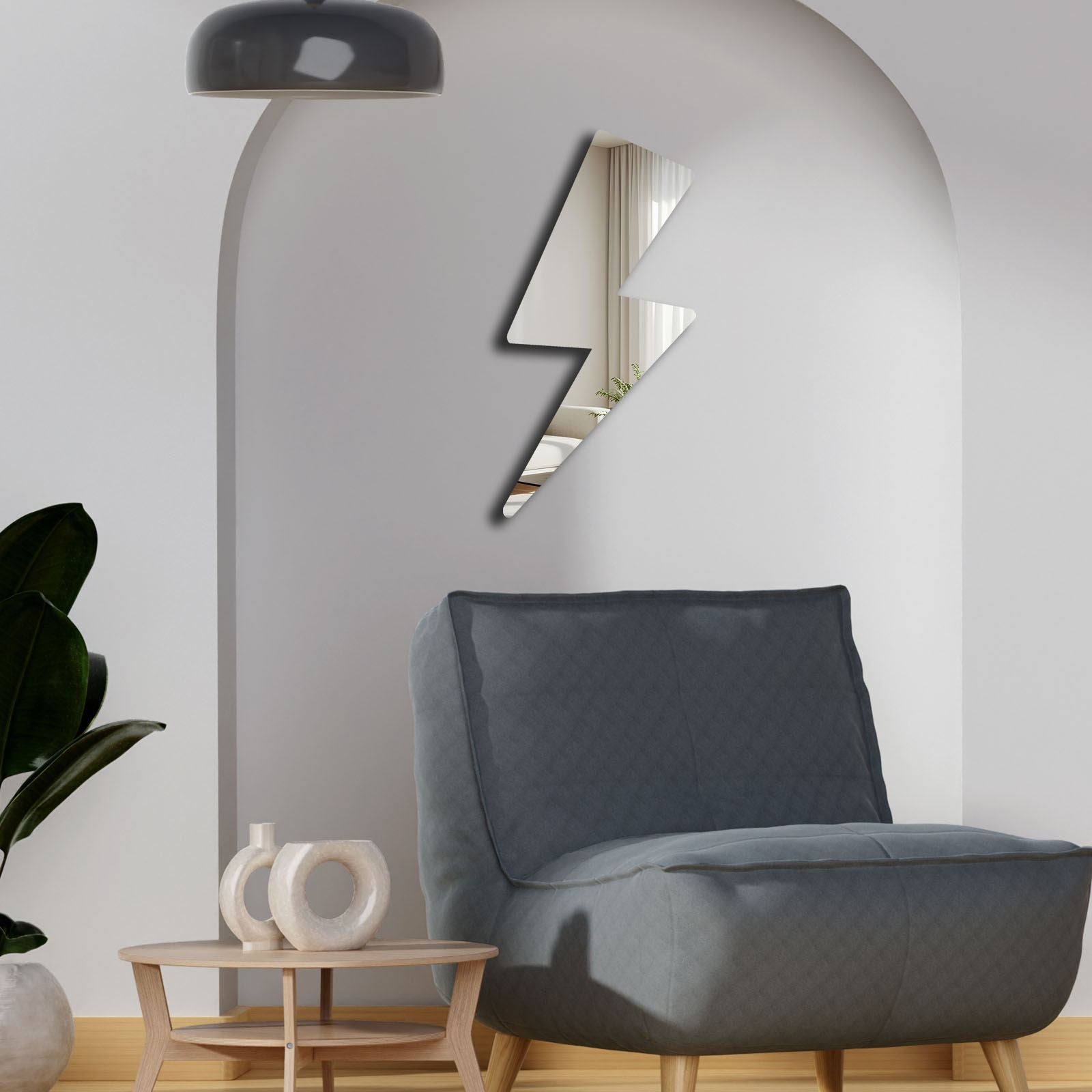 Oglindă decorativă, Ozgl504 - Silver, Argintiu